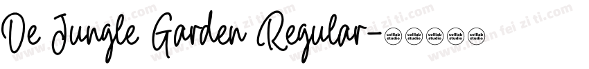 De Jungle Garden Regular字体转换